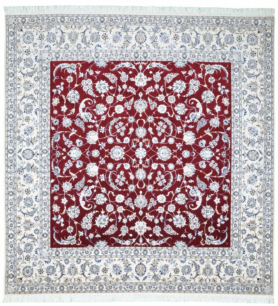 Nain Tappeto 250 x 260 Rosso (Iran) Annodato A Mano