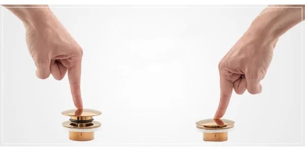 REA-A8585 - Scarico CLICK-CLACK per lavabo Ø 6,4 cm, oro spazzolato