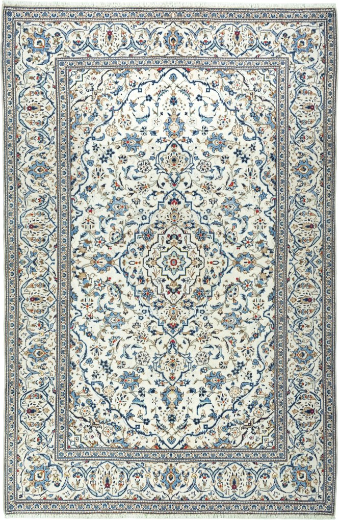 Kashan Tappeto 200 x 300 Beige (Iran) Annodato A Mano