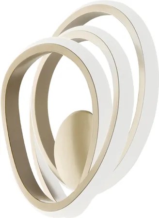 Lampada applique 23x17 cm GOLDEN in metallo verniciato Oro a LED