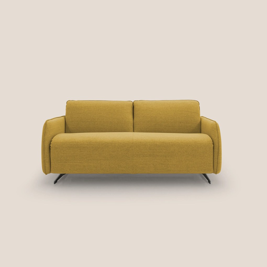 Texas Divano letto matrimoniale moderno in tessuto impermeabile T19 giallo