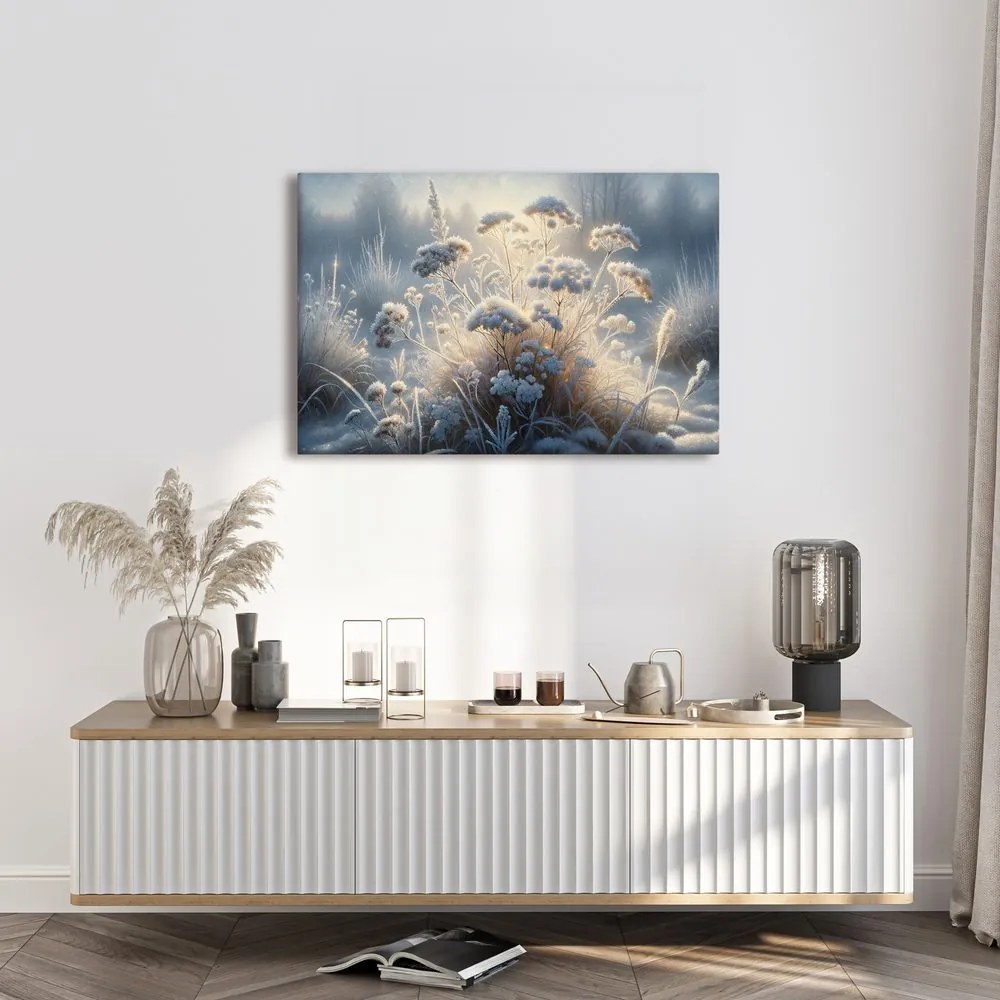 Quadro su tela – Brina sui fiori
