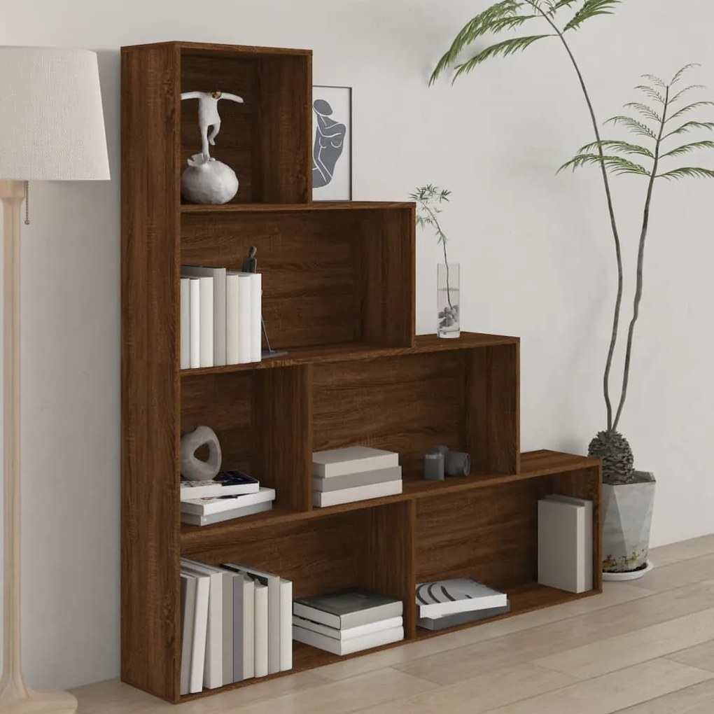 Libreria rovere marrone 155x24x160 cm