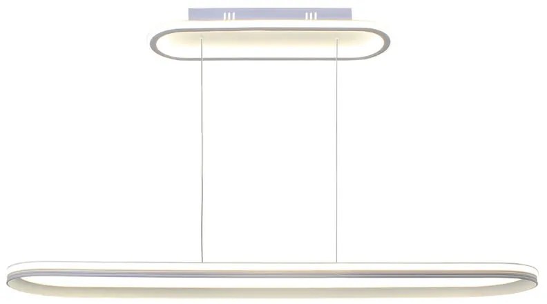 Lampadario LED design Vasilica bianco, luce naturale 7000 lumen