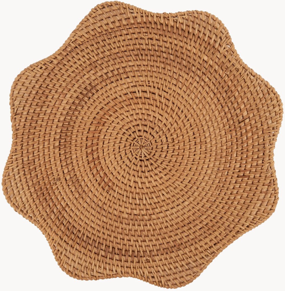 Tovaglietta in rattan fatta a mano Scallop