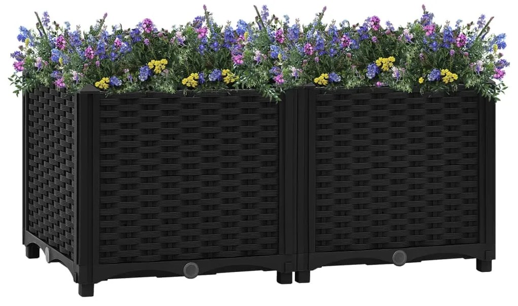 Fioriera Rialzata 80x40x38 Cm İn Polipropilene /