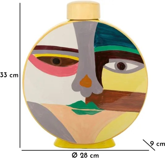 Vaso Piccassy Color Round Cm 28X9X33