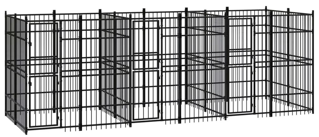 Gabbia Per Cani Da Esterno İn Acciaio 11,06 M² /