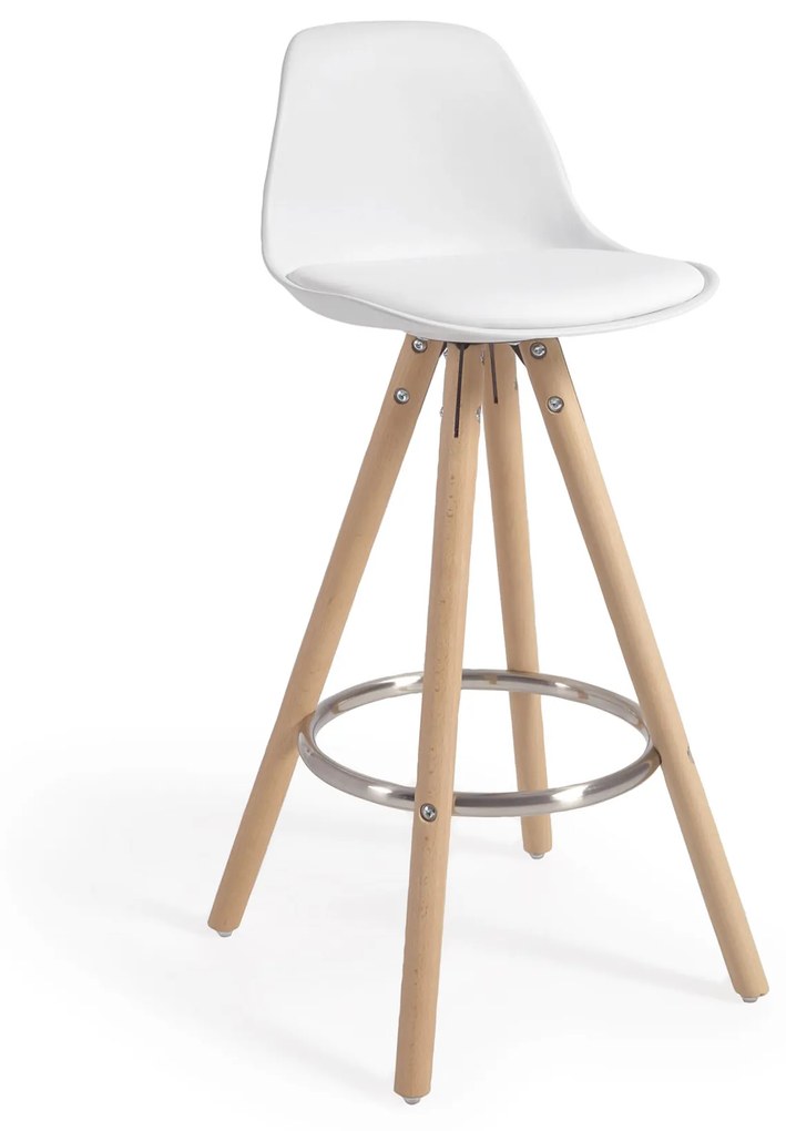 Kave Home - Sgabello Slad bianco alto 65 cm
