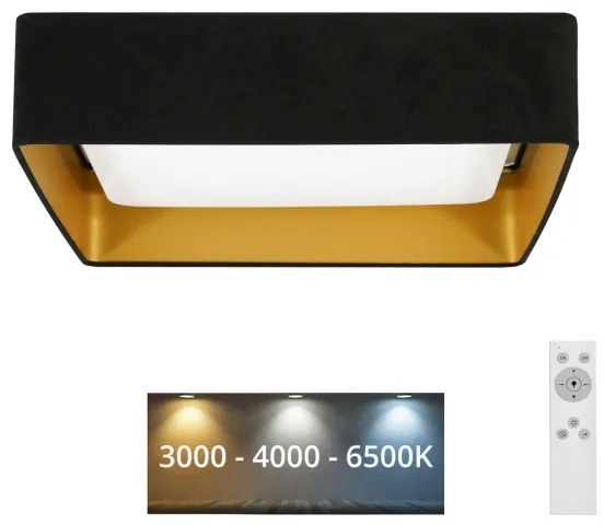 Brilagi - Lampada LED dimmerabile VELVET SQUARE LED/24W/230V + telecomando, nero