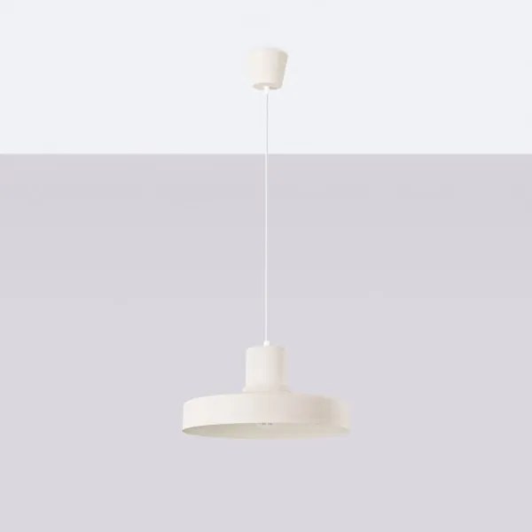 Sollux SL.1704 - Lampadario a sospensione con filo BILO 1xE27/15W/230V diametro 35 cm color crema