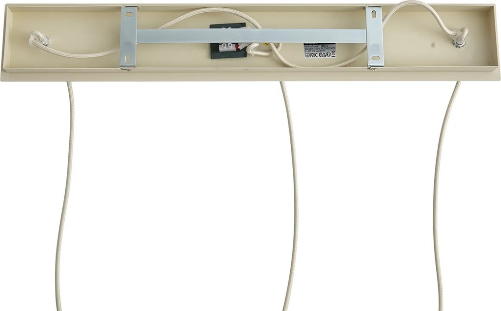 Lampada a sospensione scandinava beige con vetro bianco 3 luci - Wisp