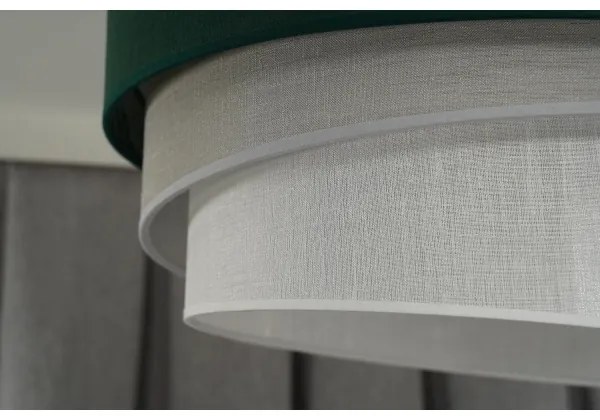 Duolla - Lampadario a sospensione con filo TRIO 1xE27/15W/230V diametro 45 cm verde/grigio/bianco