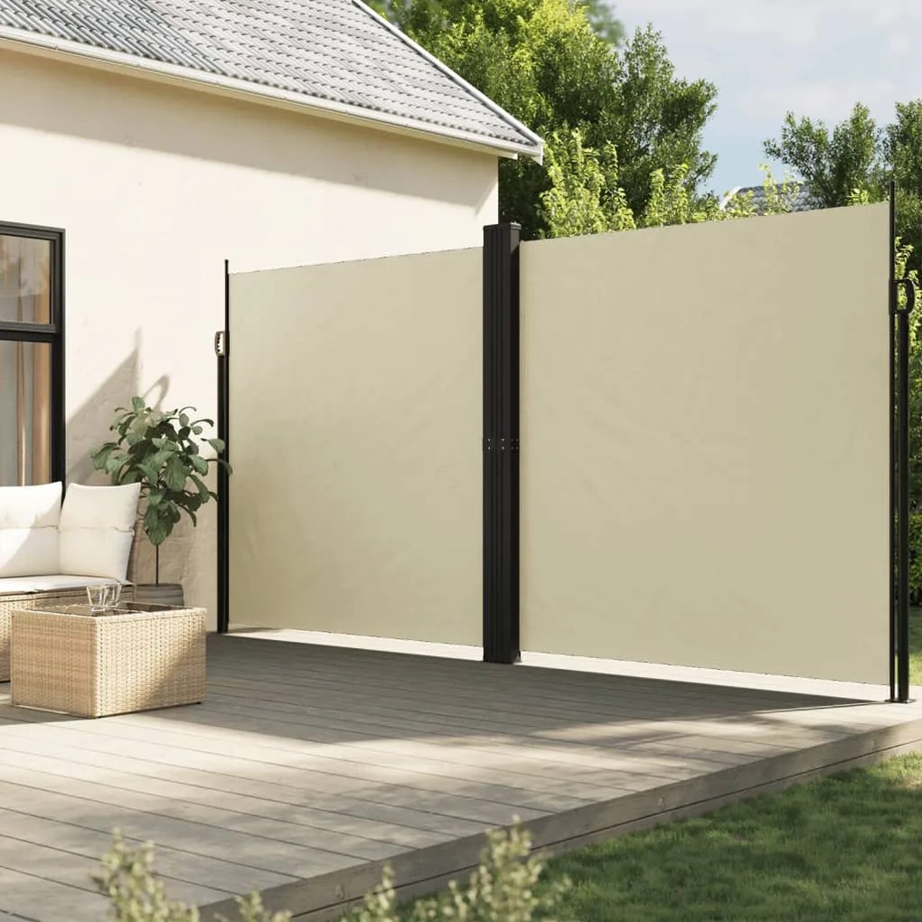 Tenda Da Sole Laterale Retrattile Crema 220x600 Cm /