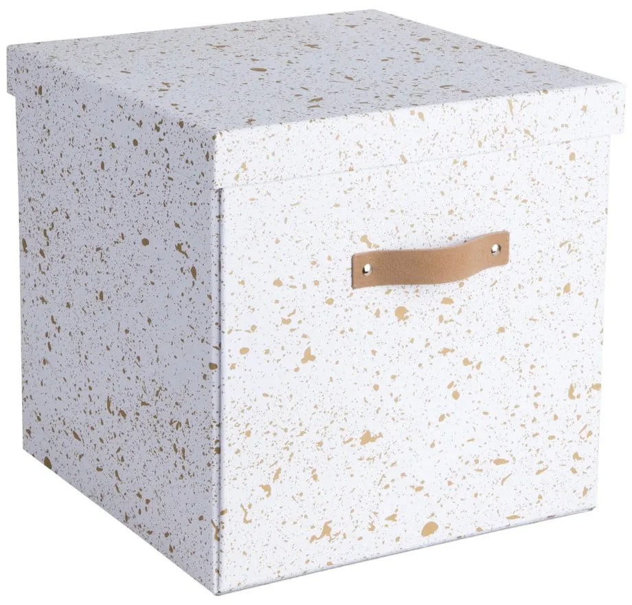 Scatola portaoggetti in oro e bianco Logan - Bigso Box of Sweden