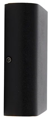 Lampada da parete esterna moderna nera 11,5 cm con LED IP65 - Batt