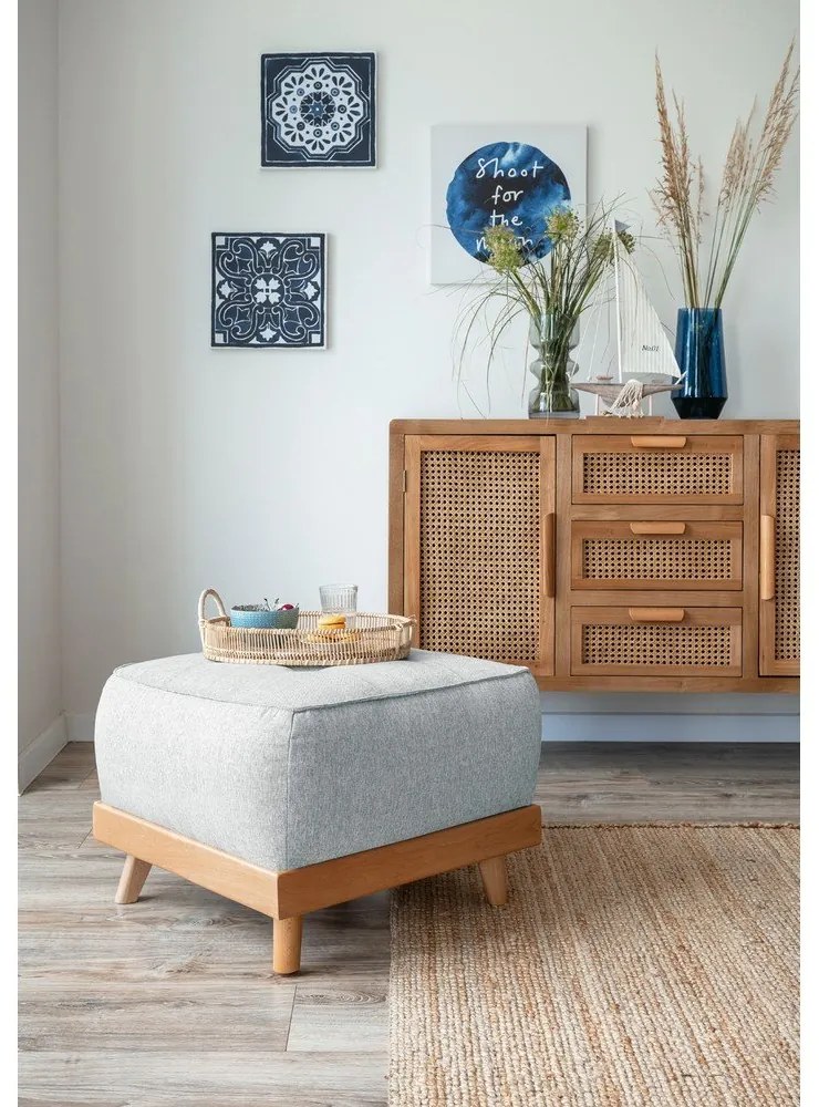 Poggiapiedi grigio chiaro Dazzling Daisy - Miuform