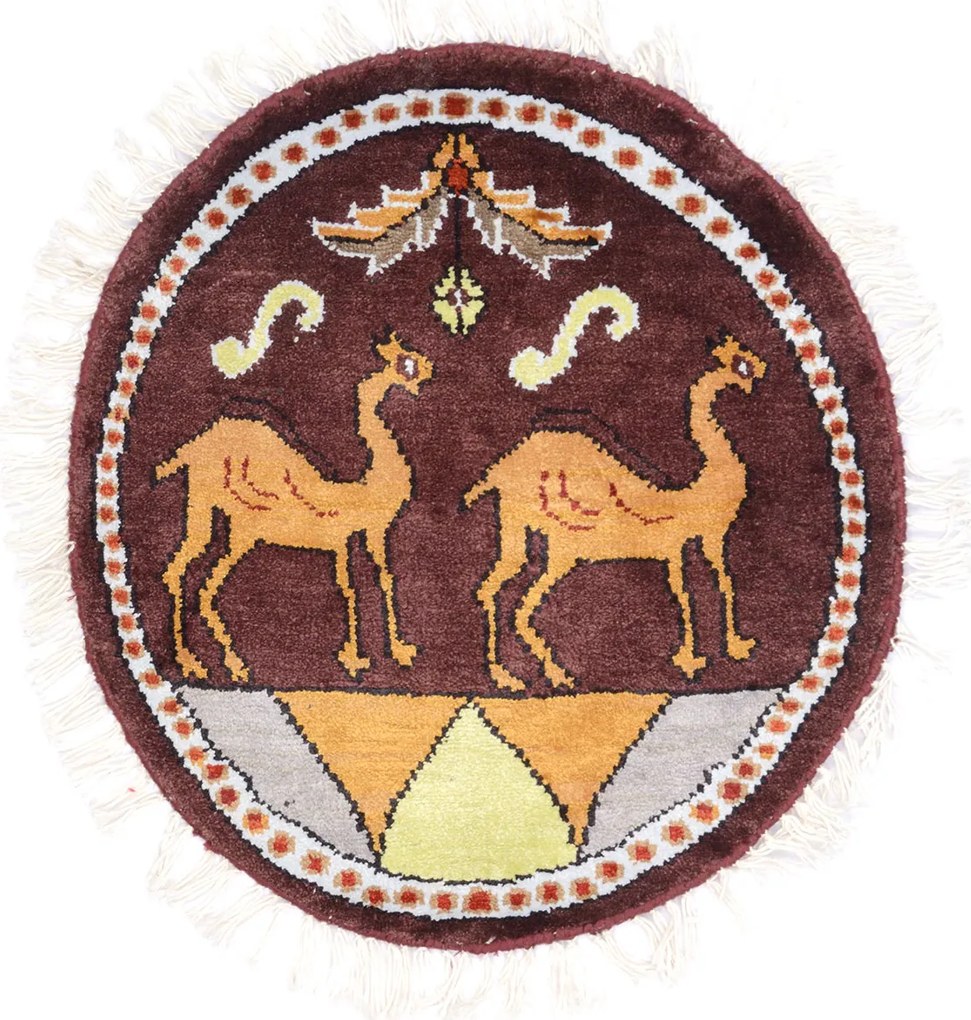 Agra Tappeto orientale 50x50 Rosa (Indian) Annodato A Mano