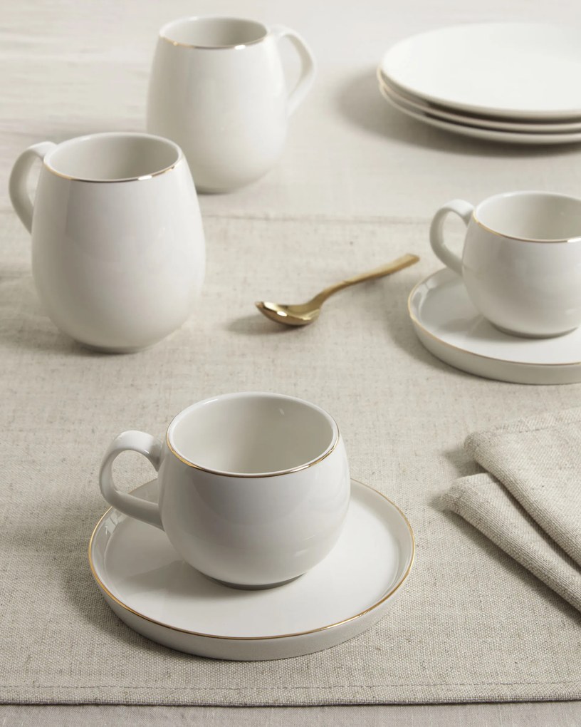 Kave Home - Tazza Taisia in porcellana bianca