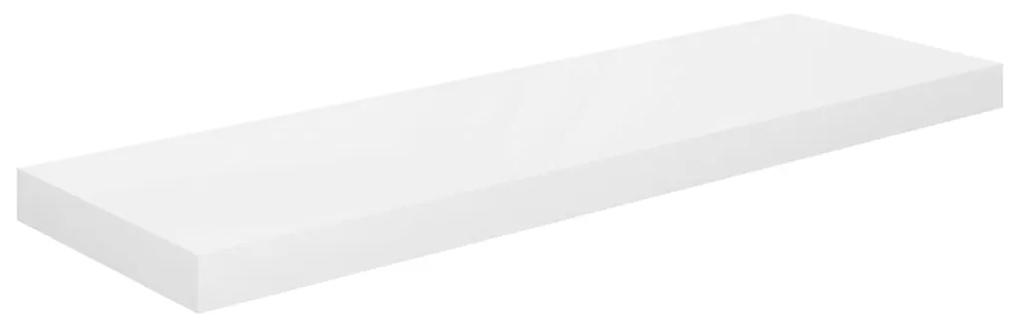 Scaffale a parete bianco lucido 80x23,5x3,8 cm in mdf
