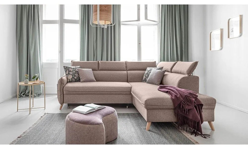 Divano letto angolare beige (angolo destro) Sweet Harmony - Miuform