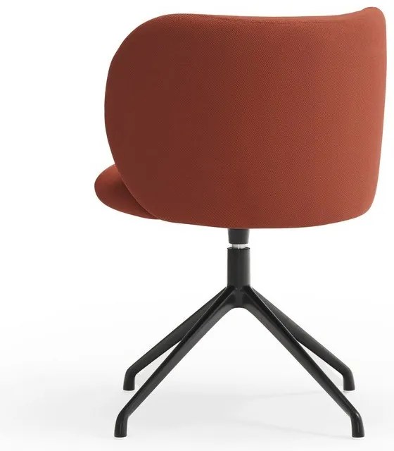 Sedia da pranzo color mattone in imbottito Mogi – Teulat