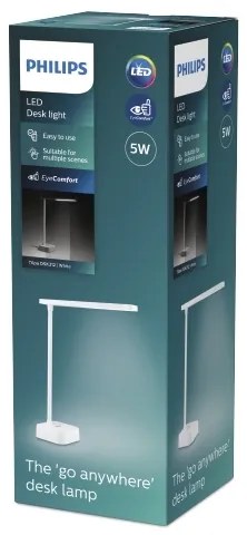 Philips - Lampada da tavolo LED dimmerabile con funzione Touch TILPA LED/5W/5V 1800 mAh