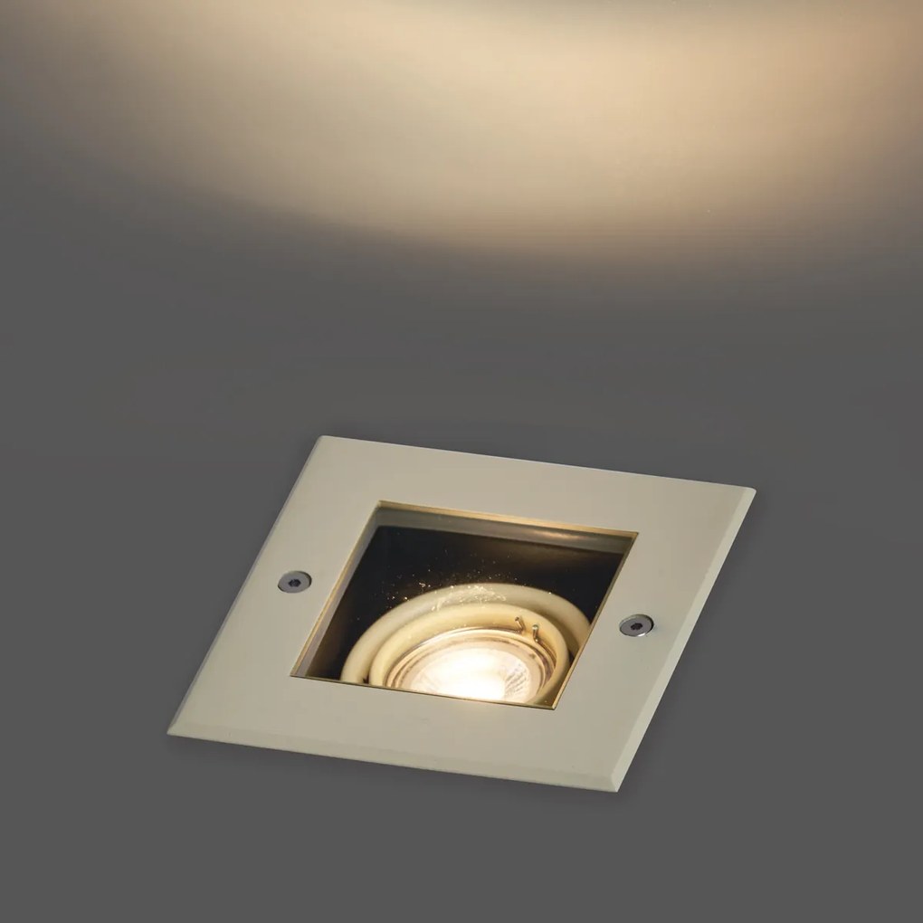 Faretto da terra moderno beige GU10 50mm orientabile e inclinabile IP65 - Oneon