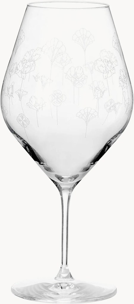 Set di 2 bicchieri da vino bianco Flower