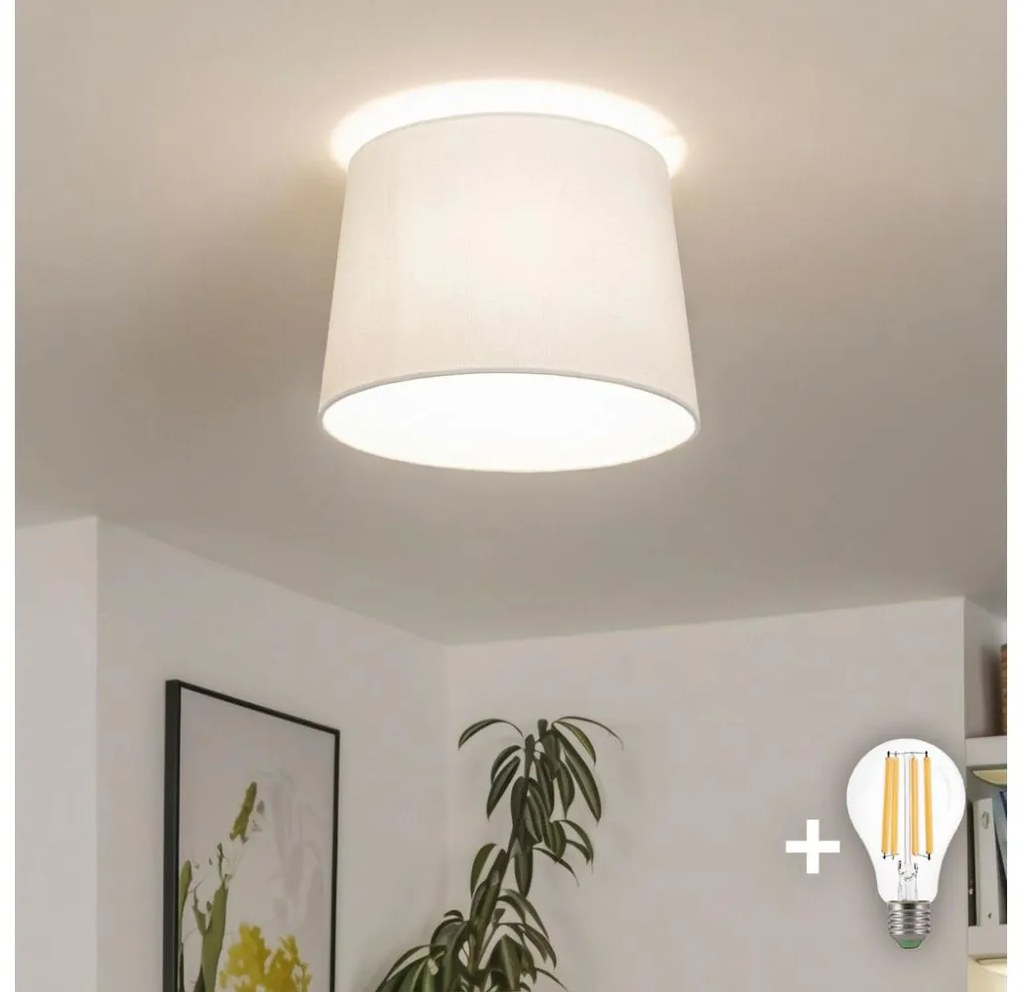 Brilagi - Plafoniera LED a montaggio superficiale CERIA 1xE27/40W/230V Ø 30 cm bianco