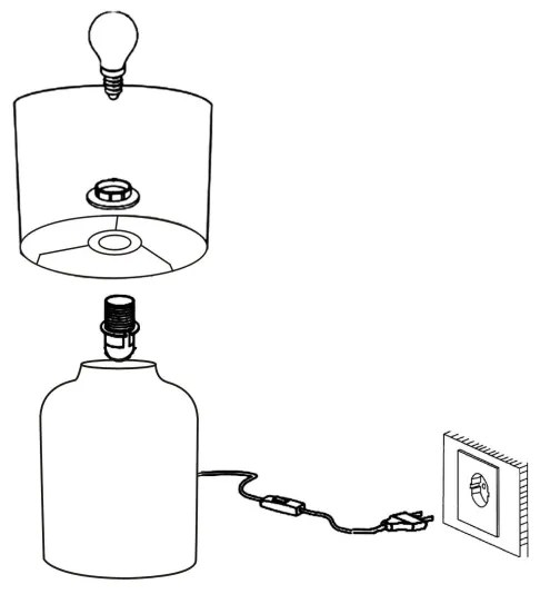 Eglo 97773 - Lampada da tavolo BELLARIVA 1xE14/40W/230V