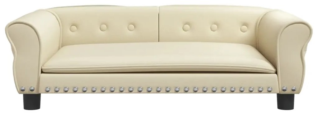 Lettino per cani crema 95x55x30 cm in similpelle