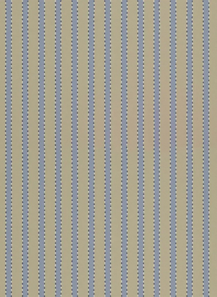 Långelid / von Brömssen Carta da parati Stitched Stripe - Washed Demin