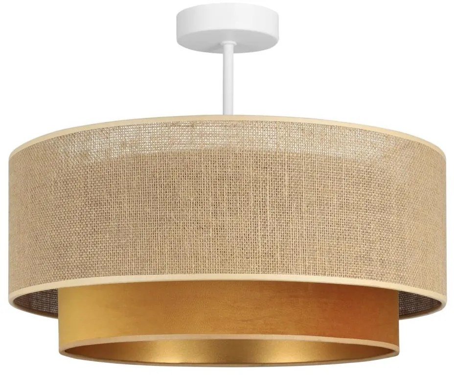 Lampadario da soffitto SARTA 1xE27/60W/230V rame/iuta