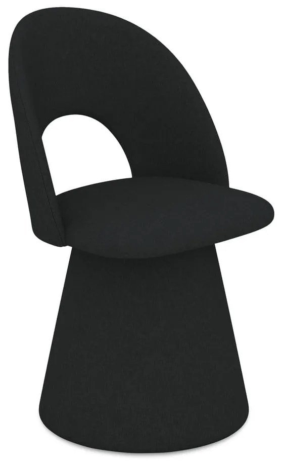 Sedia da pranzo nera in imbottito Kalo – Makamii