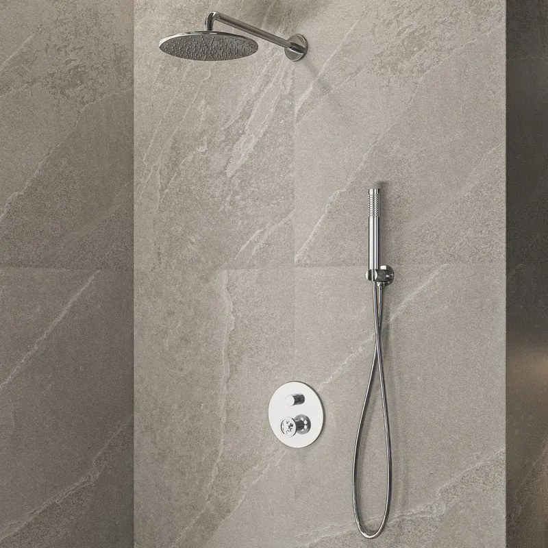 Kamalu - Set doccia con miscelatore monocomando rotella | INNER-CROMO