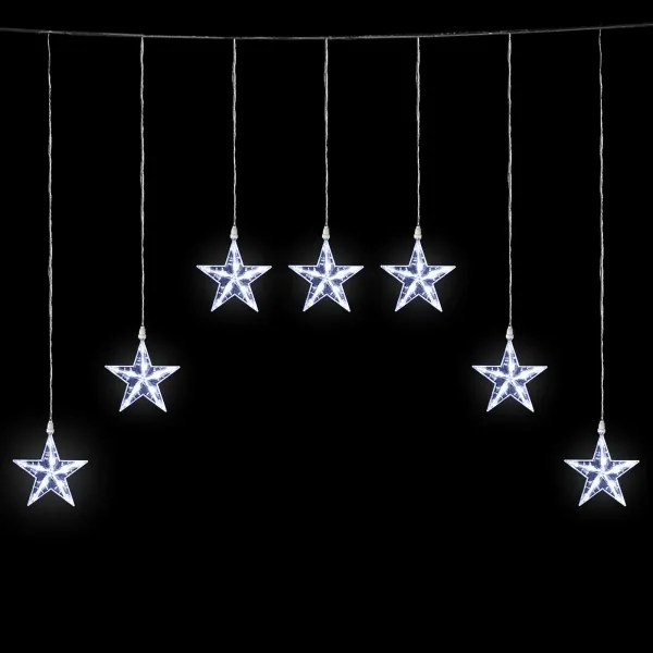 Aigostar - LED Catena luminosa natalizia da esterno 70xLED/230V 1,2x1m IP44 bianco freddo a stelle