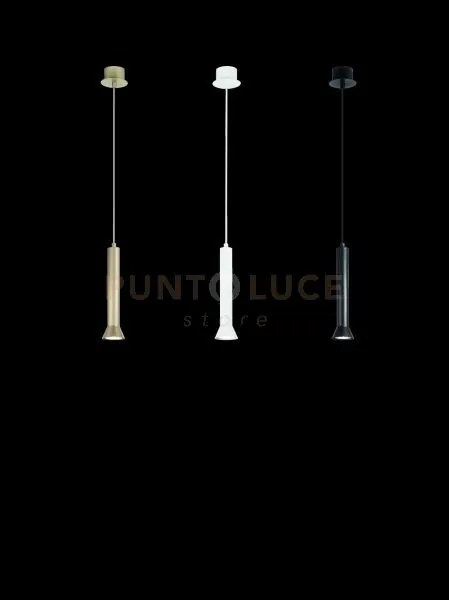 Sospensione lila piccola nero h.26cm d.6,6cm 1 luce attacco gu10
