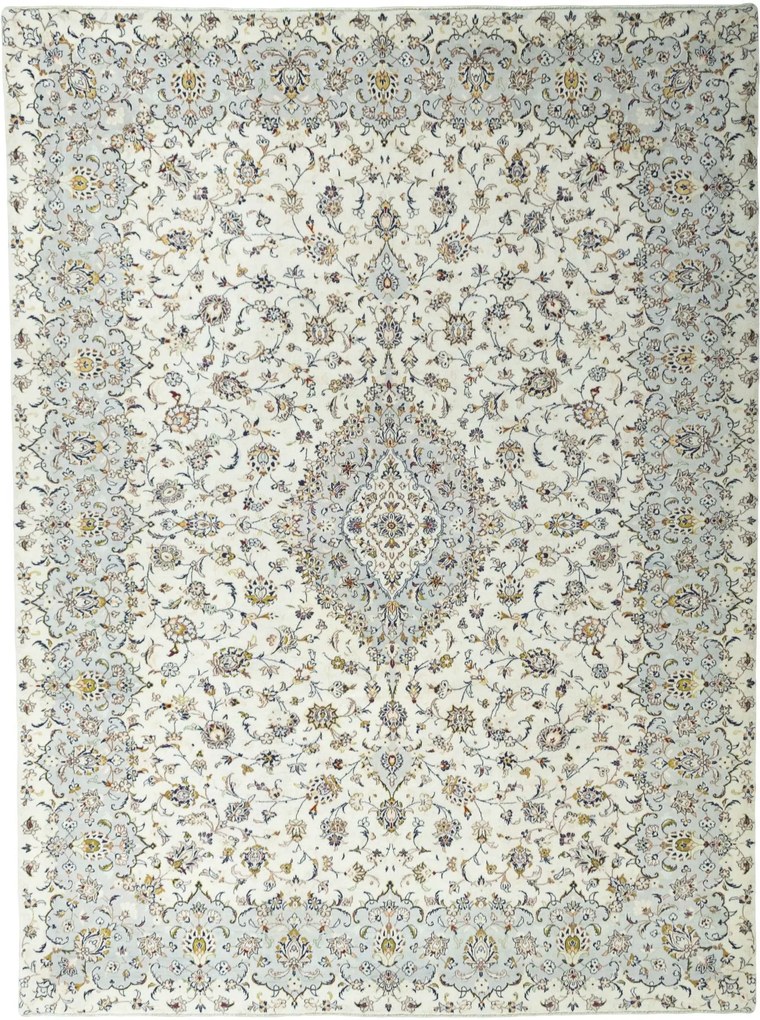 Kashan Tappeto 300x400 Beige (Iran) Annodato A Mano