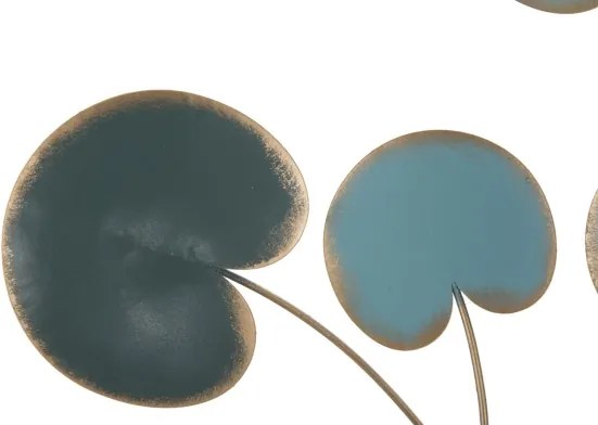 Pannello Decorativo A Parete Albero 89x2,5x90 Cm In Ferro Apple Blu Chiaro