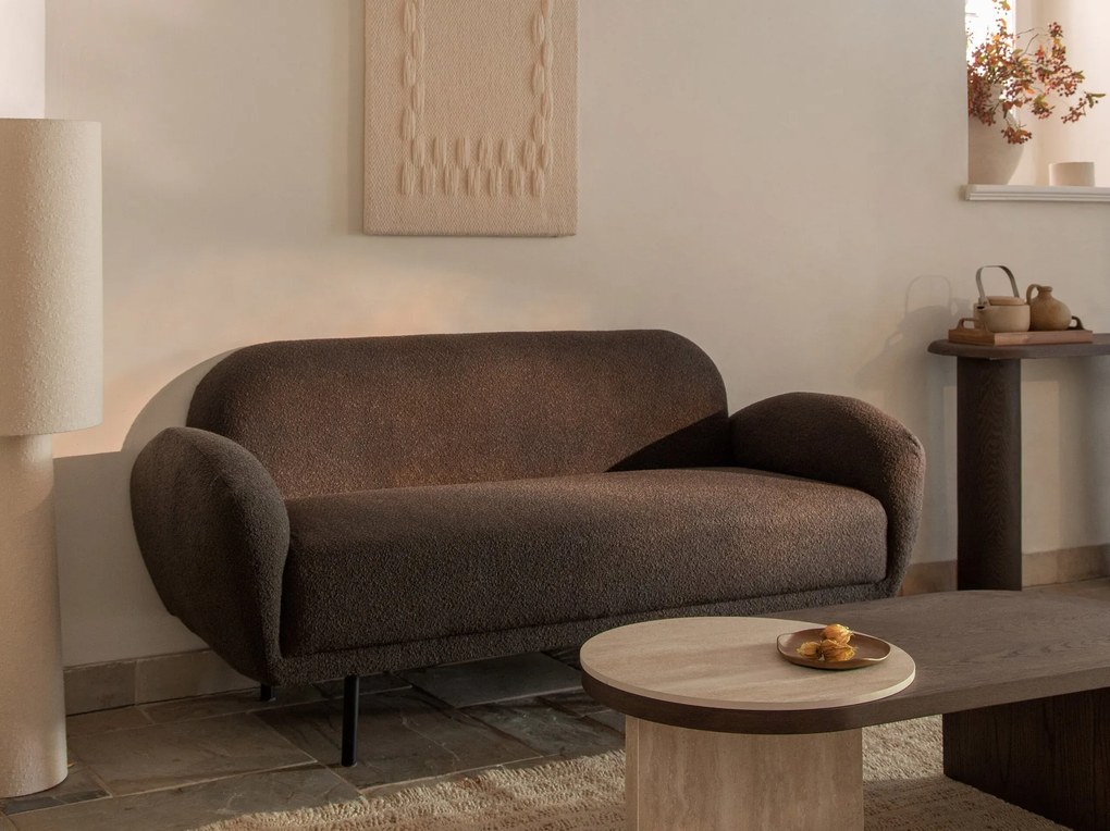 Divano Poppy 2 posti in Bouclé Baloo – 178x72x82 cm