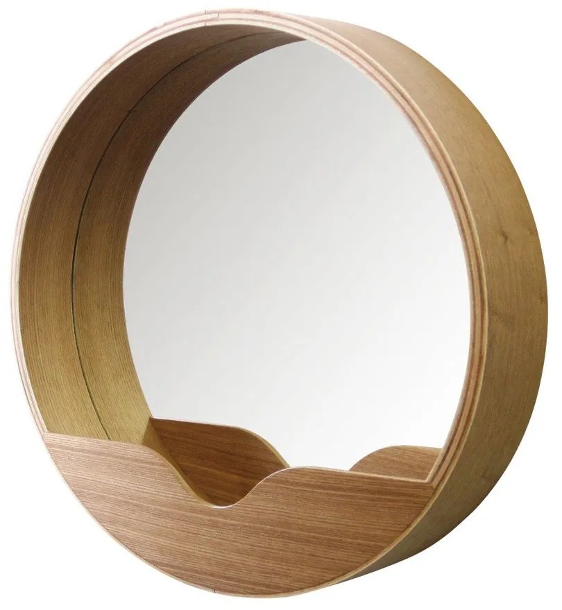 Specchio da parete con vano portaoggetti Round Wall, ⌀ 40 cm - Zuiver