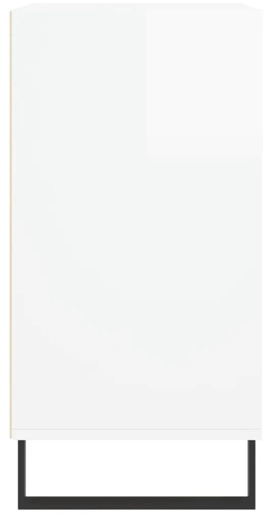 Credenza bianco lucido 57x35x70 cm in legno multistrato