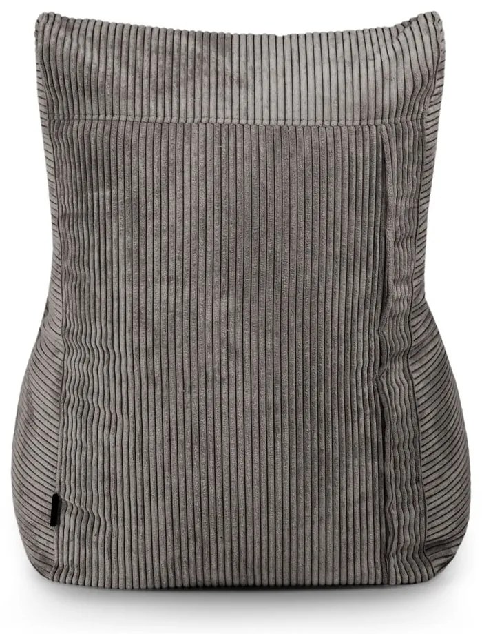 Puof a sacco grigio chiaro con rivestimento in velluto a coste Seat Lounge – SLOWDOWN