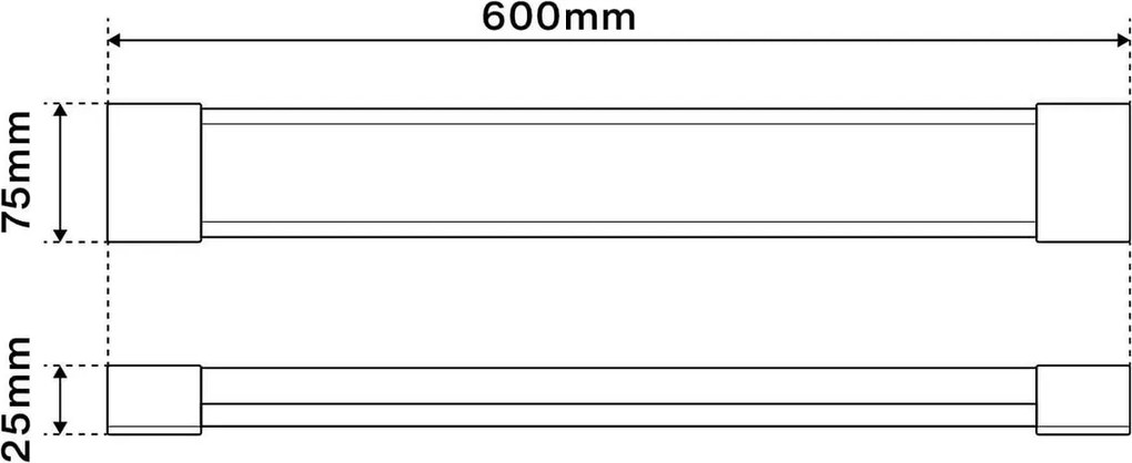 Plafoniera LED Slim Lineare 60cm 20W 2300lm - LEDISENS