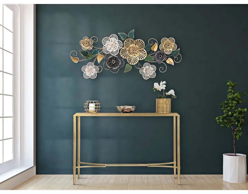 Decorazione da appendere in metallo con motivo floreale Mauro Ferretti -B-, 118 x 58 cm Campur - Mauro Ferretti