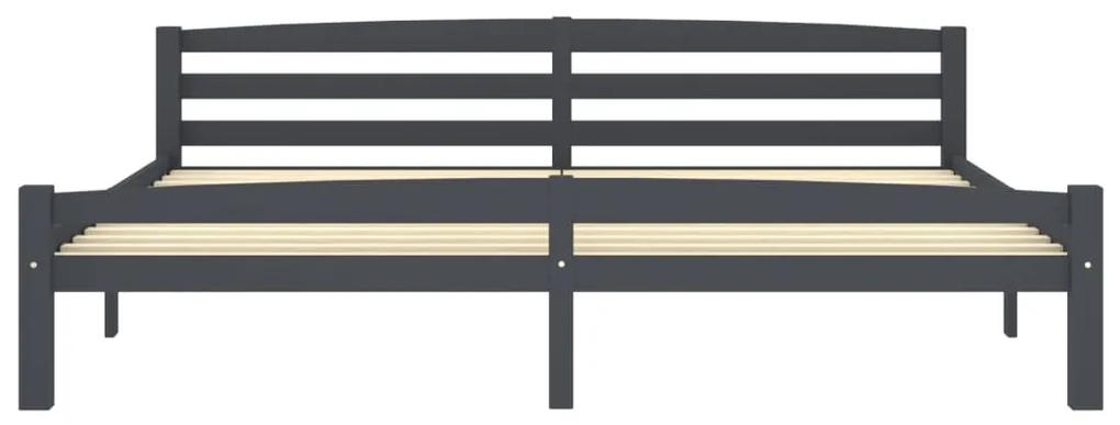 Giroletto grigio scuro in legno massello di pino 180x200 cm