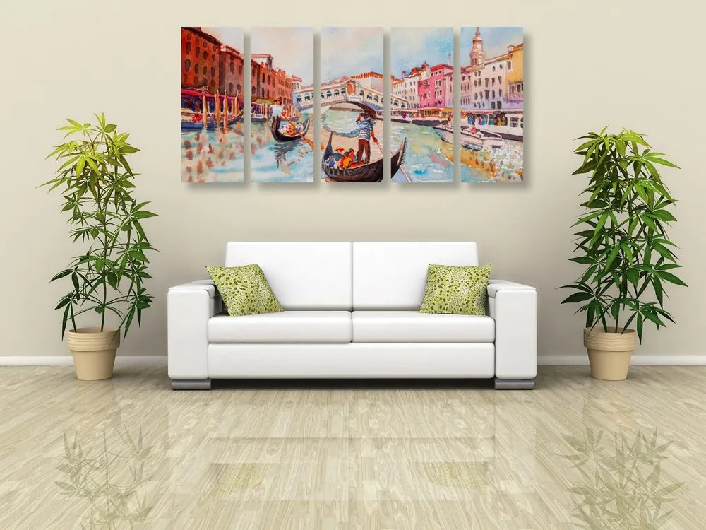 Quadri 5 pezzi – Gondola veneziana