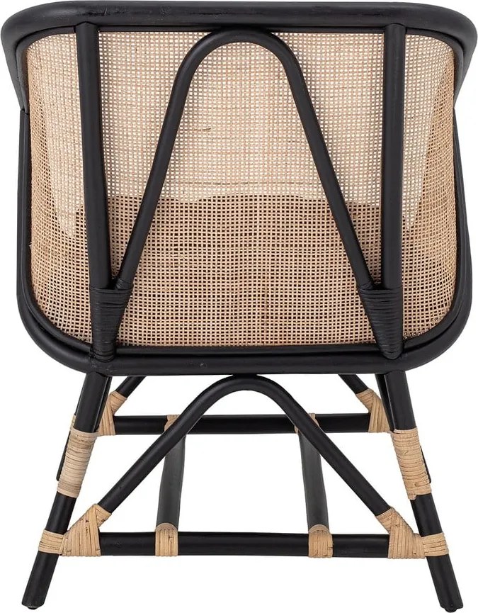 Poltrona nera e beige con intreccio Loue - Bloomingville