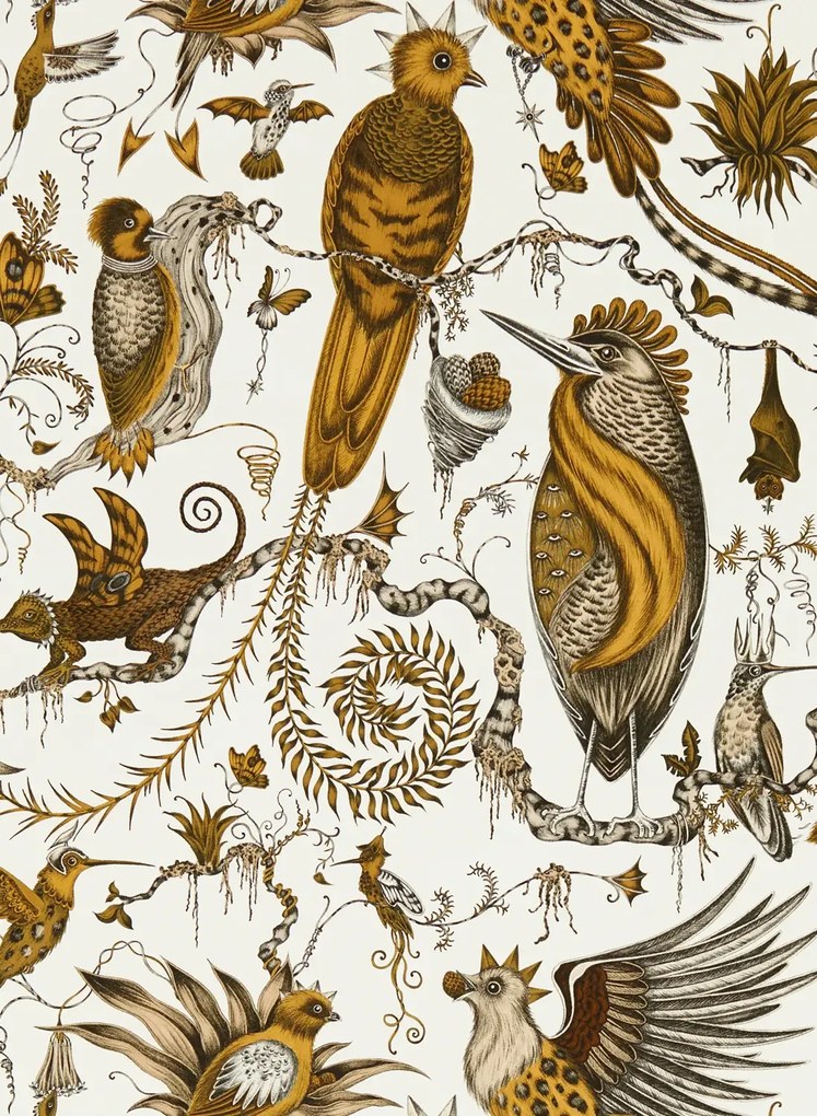 Clarke & Clarke Carta da parati Quetzal - Gold